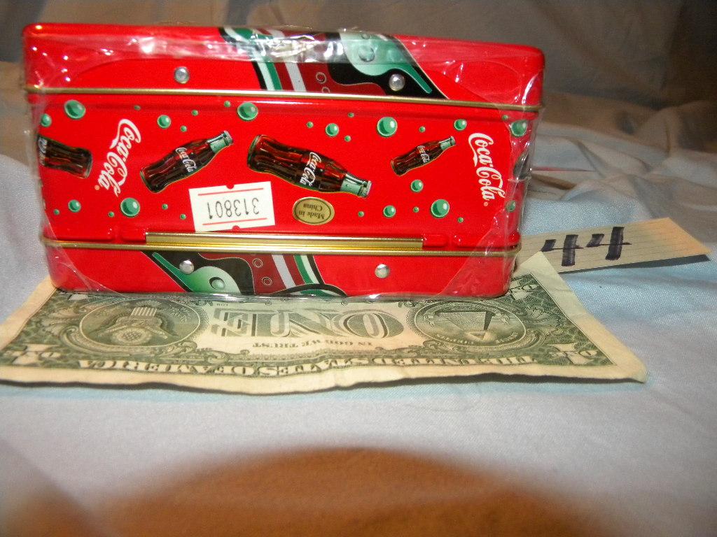 Coca Cola= (3) Lunch Boxes, "coke & Pack Tins".