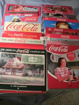 Coca Cola= Variety Of Annual Calendars, 1998-1017.