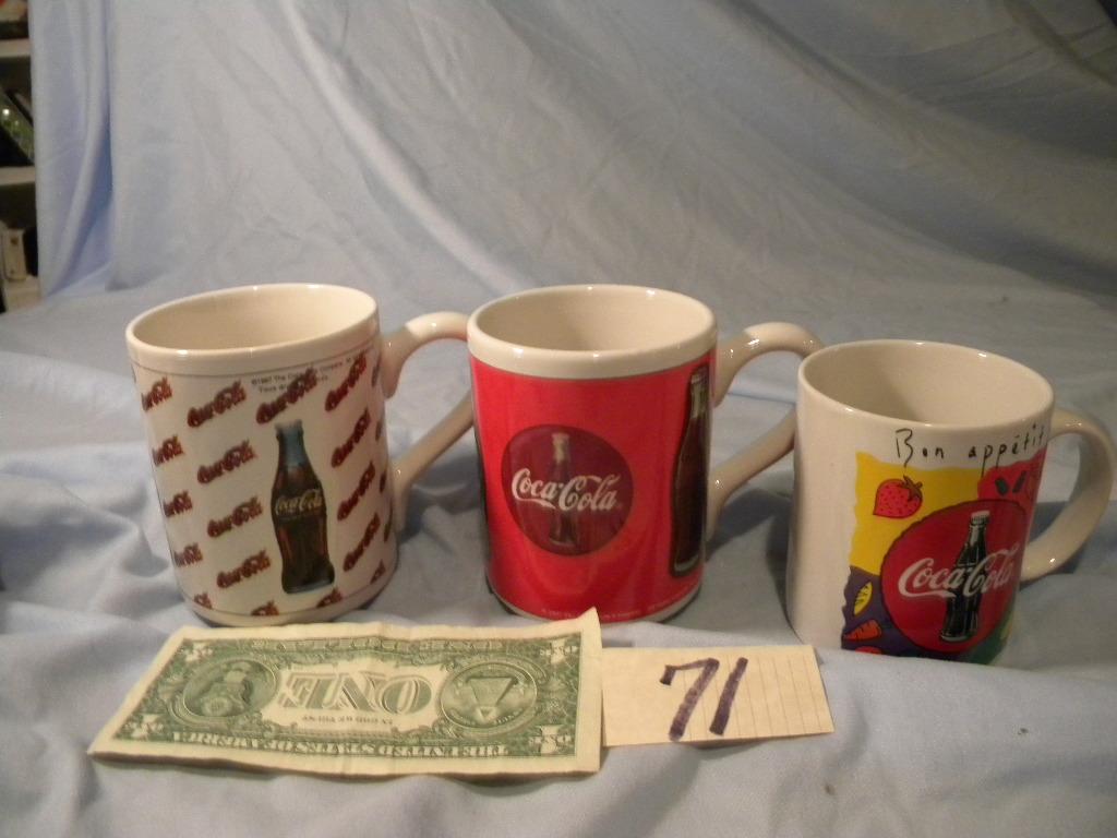 Coca Cola= (6)ceramic Coffee Cups.