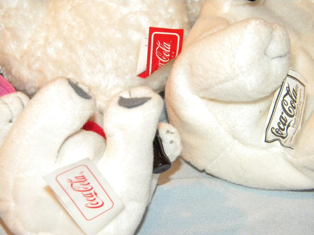 Coca Cola= (9) Variety Of Stuffed Bears.