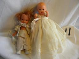 Story Book Dolls= #10, Baby Confirmation Dress, W/mechanical Eyes, 5"h; "