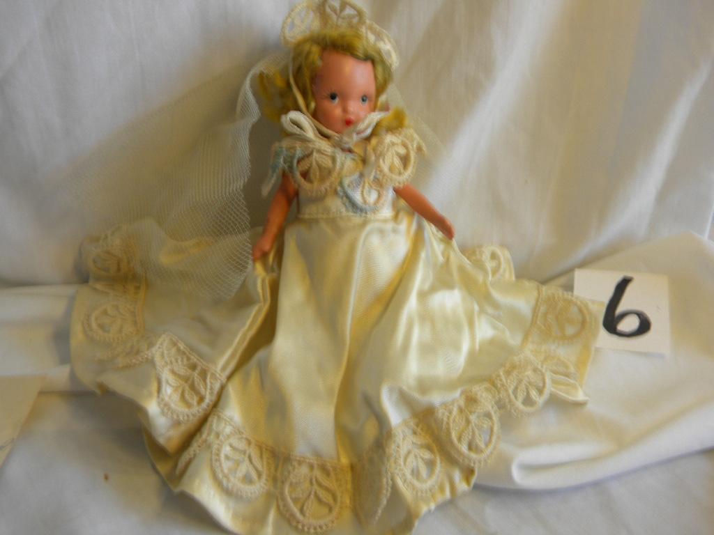 Story Book Doll, "bride", W/stand, W/box, 5"h.