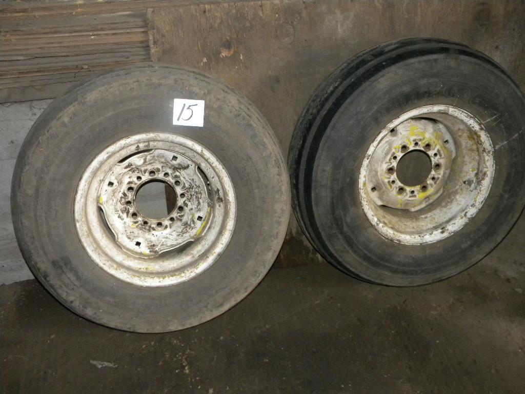 Pair Of Implement Tires And Rims, 16".