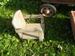 Radio Flyer, Wood Swing Seat; Homemade Cart