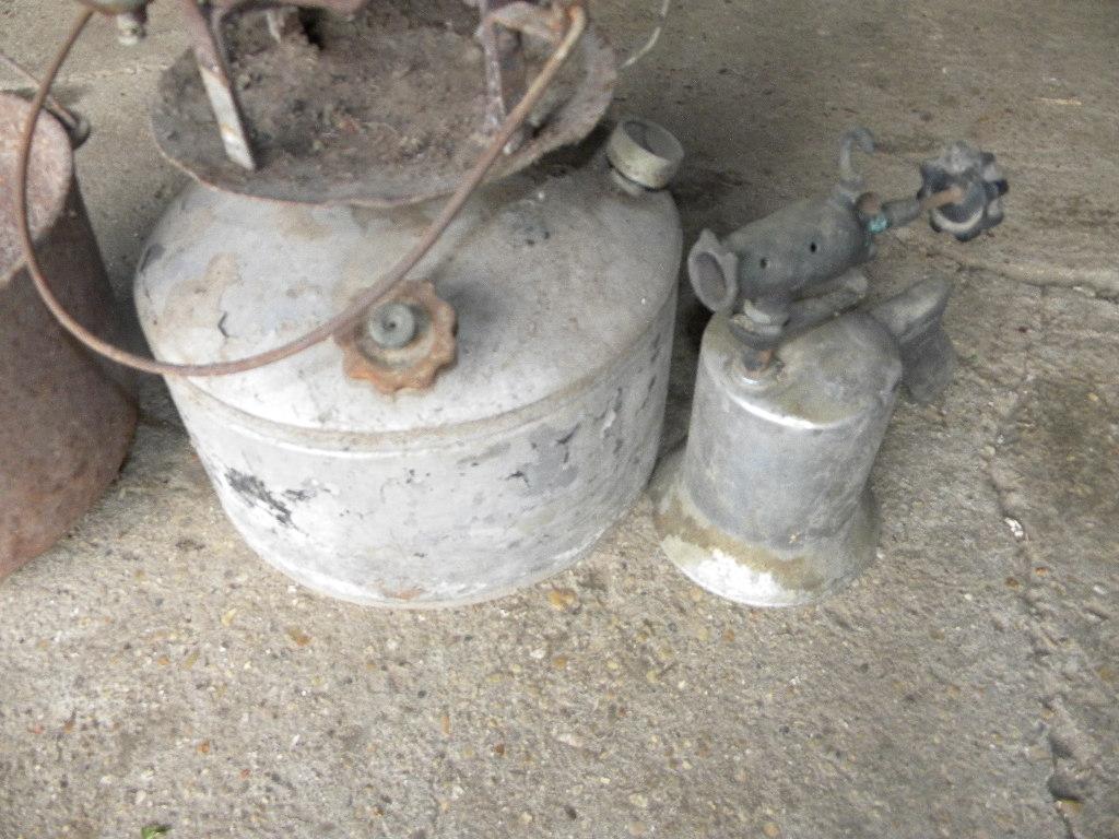 Pair Of Cast Iron Pots; White Gas Heater;