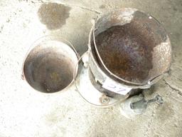 Pair Of Cast Iron Pots; White Gas Heater;