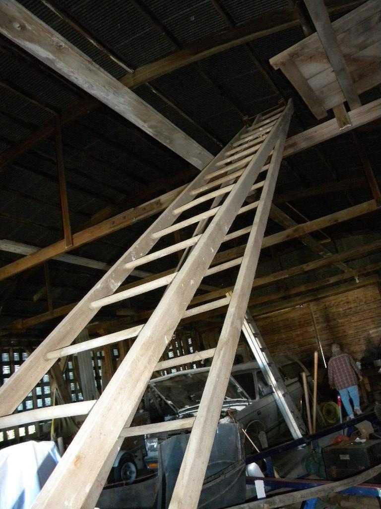 40' Wood Extension Ladder.