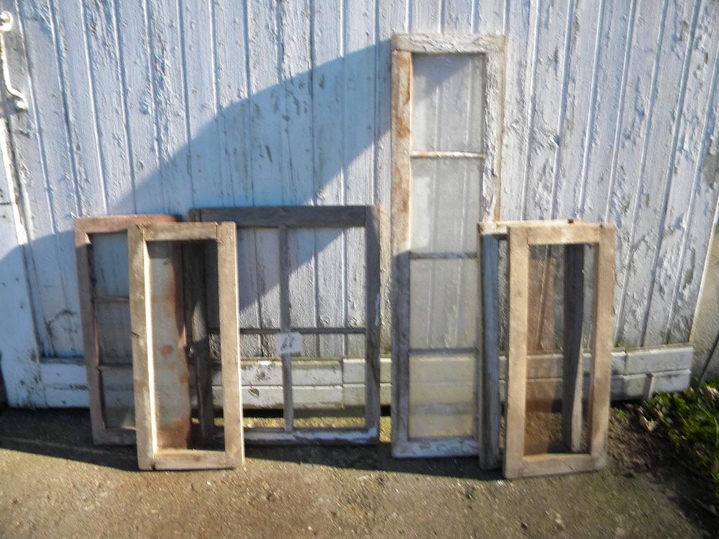 3 Window Frames; 3 Screen Frames Etc.