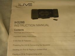 I-pod, "i Live", Player, Ih 328b W/connectors, Controllers, And Manual.