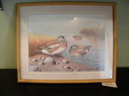 Print, "ducks", By Ralph Coventry, Framed Matted, 12 X 16".