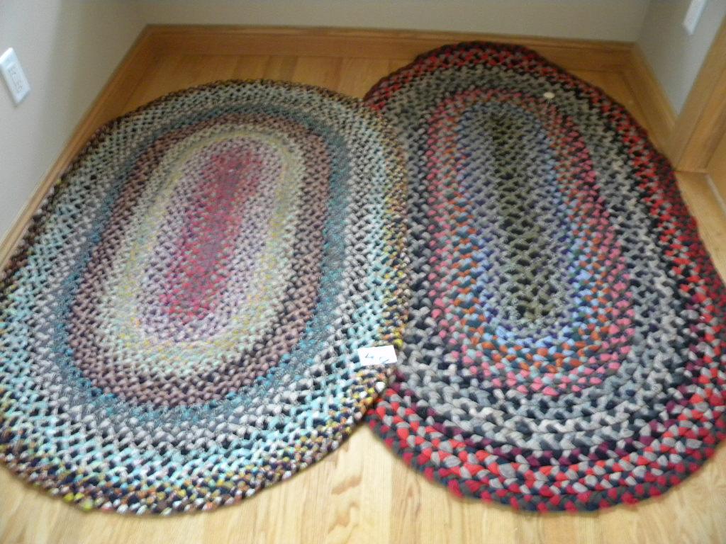 Pair Of Rectangular Hand Made Rugs, 4' 6".