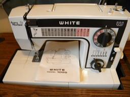 White Model 1099, W/stitch Selector, Cabinet.