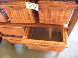 Basket Cabinet, 6 Baskets, 33"h X 31 1/2" X 16"d.