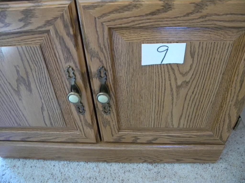 Oak Stand, 2 Door, 27 1/2"h X 29 1/2"w X 19"d