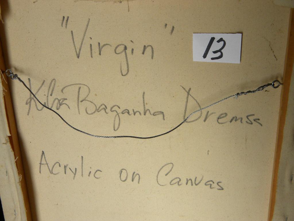 "virgin", 19 3/4 X 31 3/4. 2003. Acrylic on canvas
