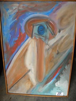 "corpo", 22 X 31", Wood Frame, 2001.Acrylic on canvas