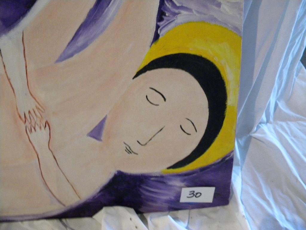"Purple Storm",38 1/2 X 33", 2008. Acrylic on canvas