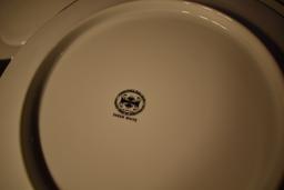 Sheer White, Silver Rim, 10 Pcs, Plates, Suacers, Bowls, Cups, Etc.