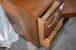 Vanity Dresser W/beveled Mirror, 4 Dwr, Bench. 26"h X 46 1/2"w X 18"d