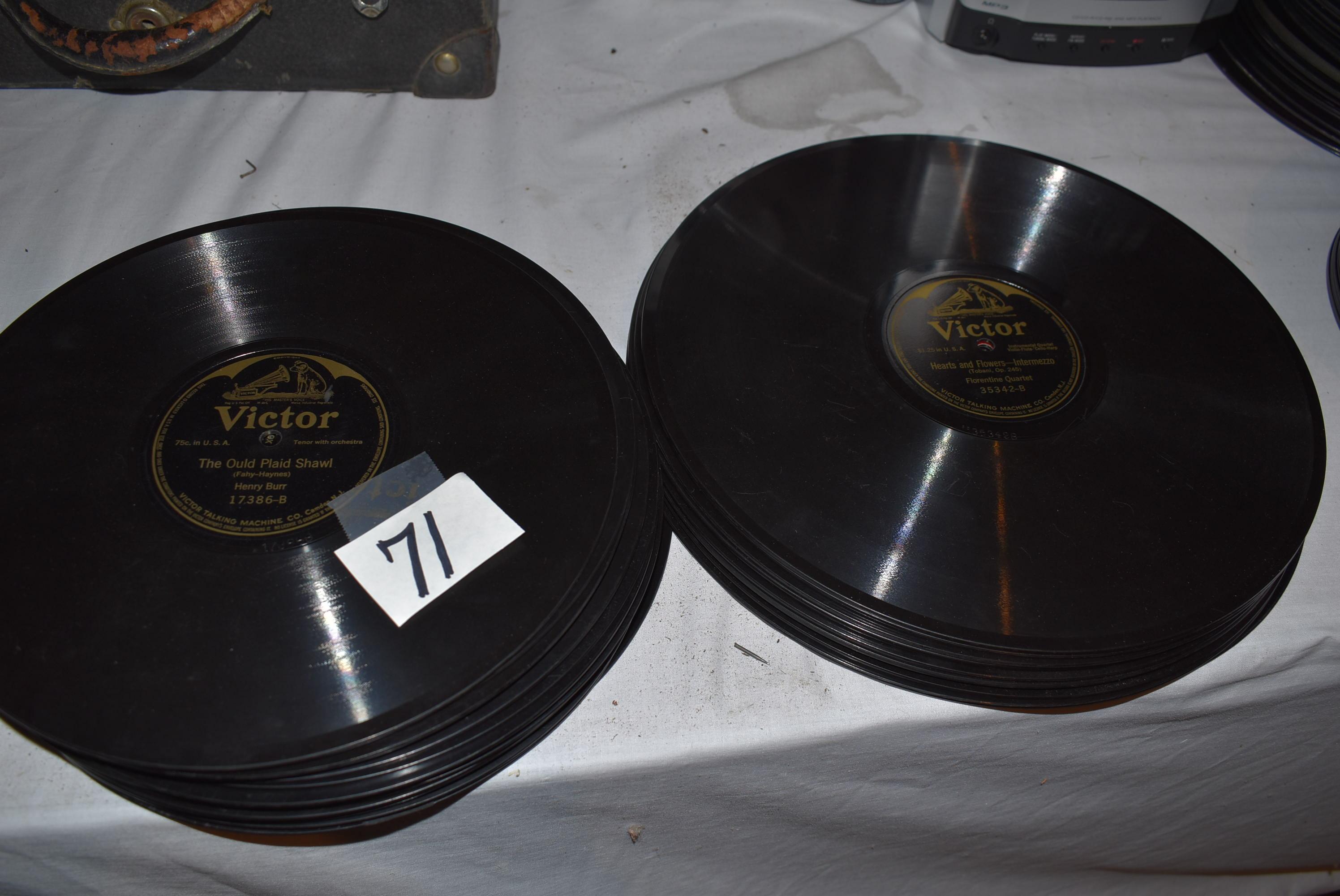 Victor And Victoria 12" And 10" Talking Machine Records (34 Approx.)