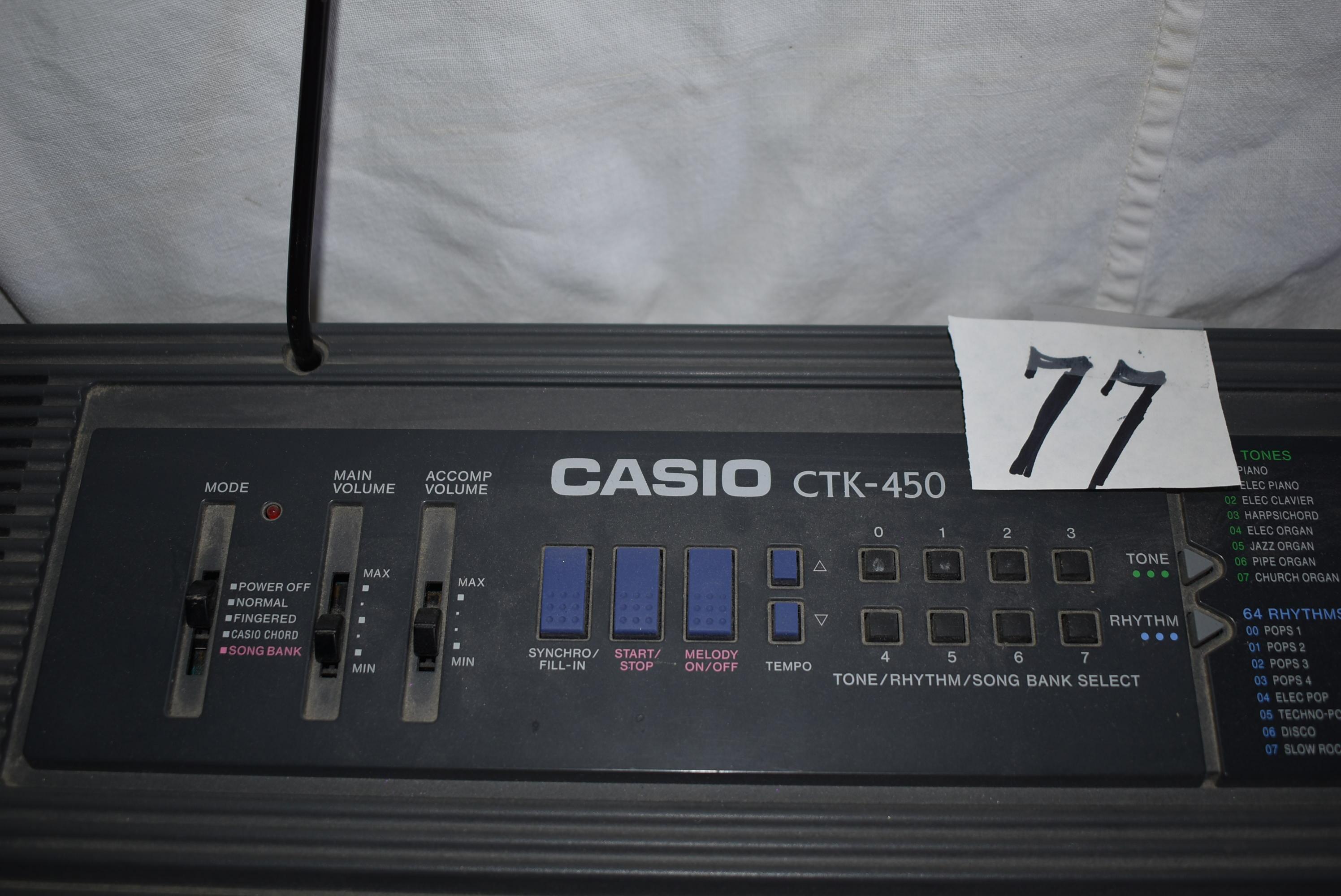 Casio Ctk Table Piano Keyboard, Batteries. (100 Convert Missing)