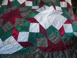 Pair Of Quilts= Star Pattern 96 X 88", Commercial Made