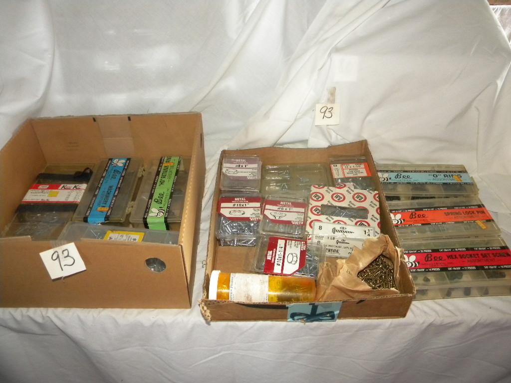 Large Variety Of Screws; Bee Spring Lock Pin; "o" Rings; Socket Set Etc,