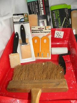 Two Tray S With Rollers, Pads, Brushes And More.