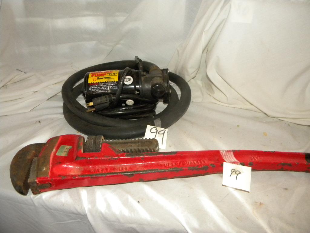 Simmer Mini Vac Pump (pumps 35 Ft Up; 21" Pipe Wrench.\