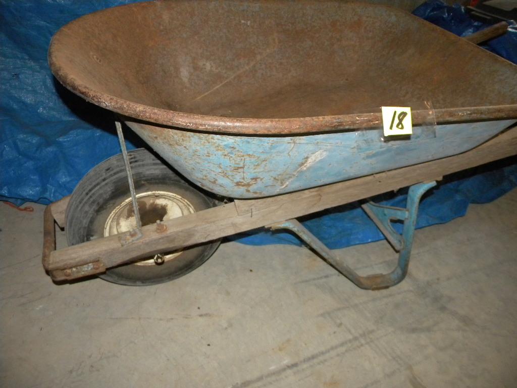 Metal Box, Rubber Tire, Wheel Barrow.