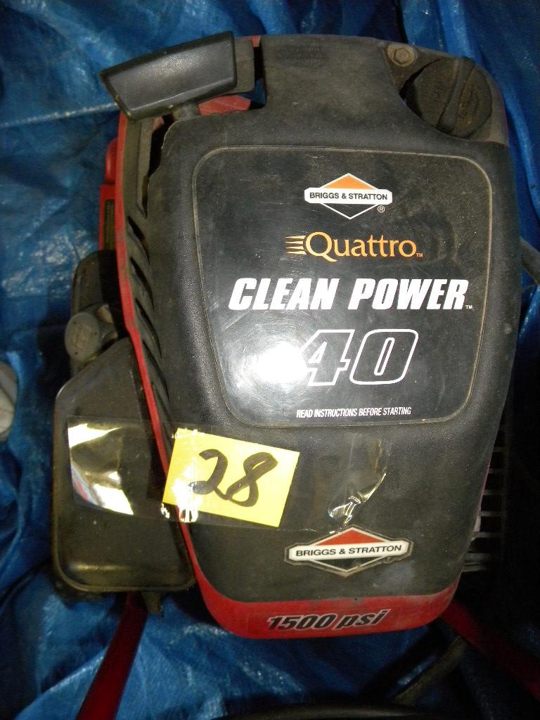 Qua-hro Pressure Washer, 4.0 Hp, 1500 Psi.