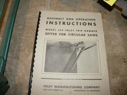 Foley Trip Hammer For Circular Saw, Model 359.