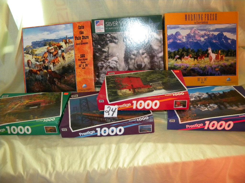 Seven Boxes Of Puzzles.