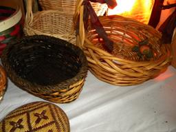 Wicker And Wooden Baskets