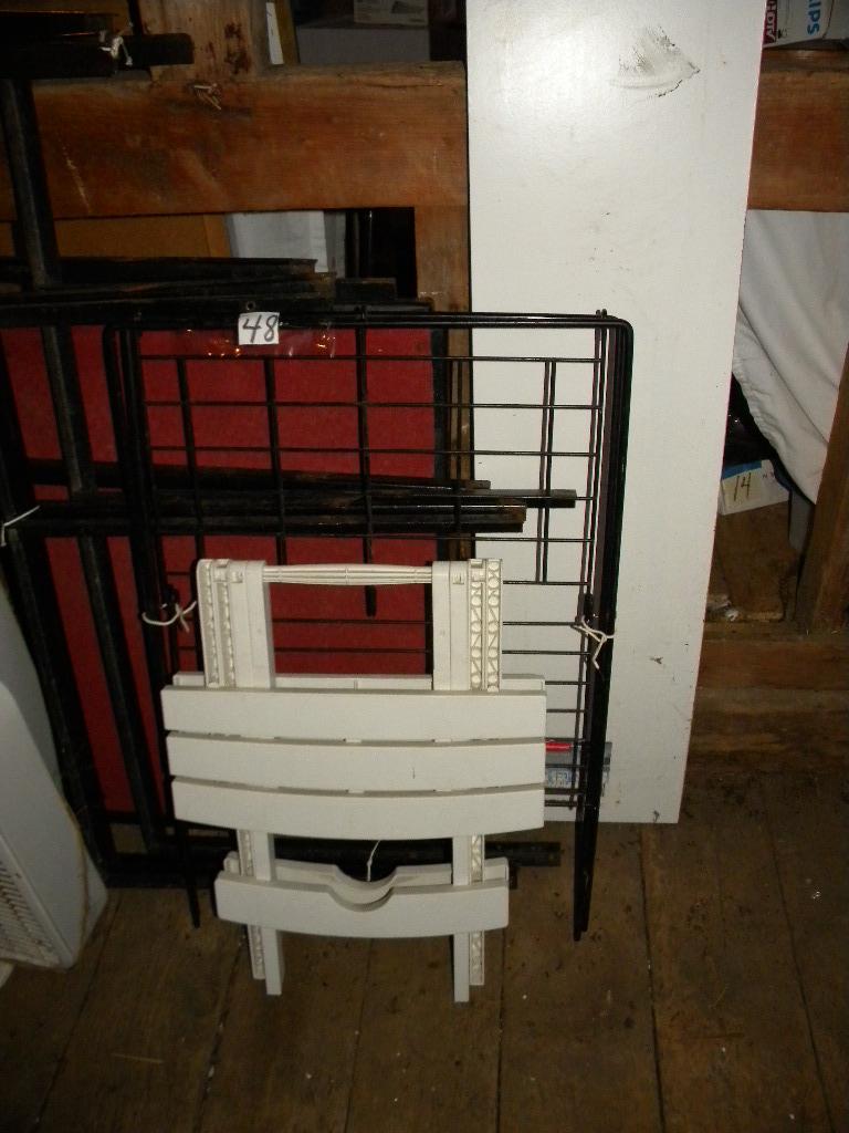 Pair Of Square Floor Fans;4 Shelf Shelving Unit.