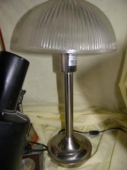 5 lamps:Heavy Based Extension Desk Lamp; Stainless Based Desk Lamp; Glass Based Des