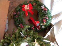 Pair Of Wreaths; Pair Of Cascade Lights Sets; Large Variety Of Holidays Lig