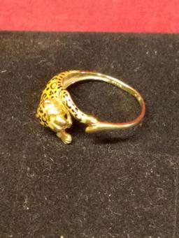 14kt Gold Cheetah Bracelet, Bangle & Ring