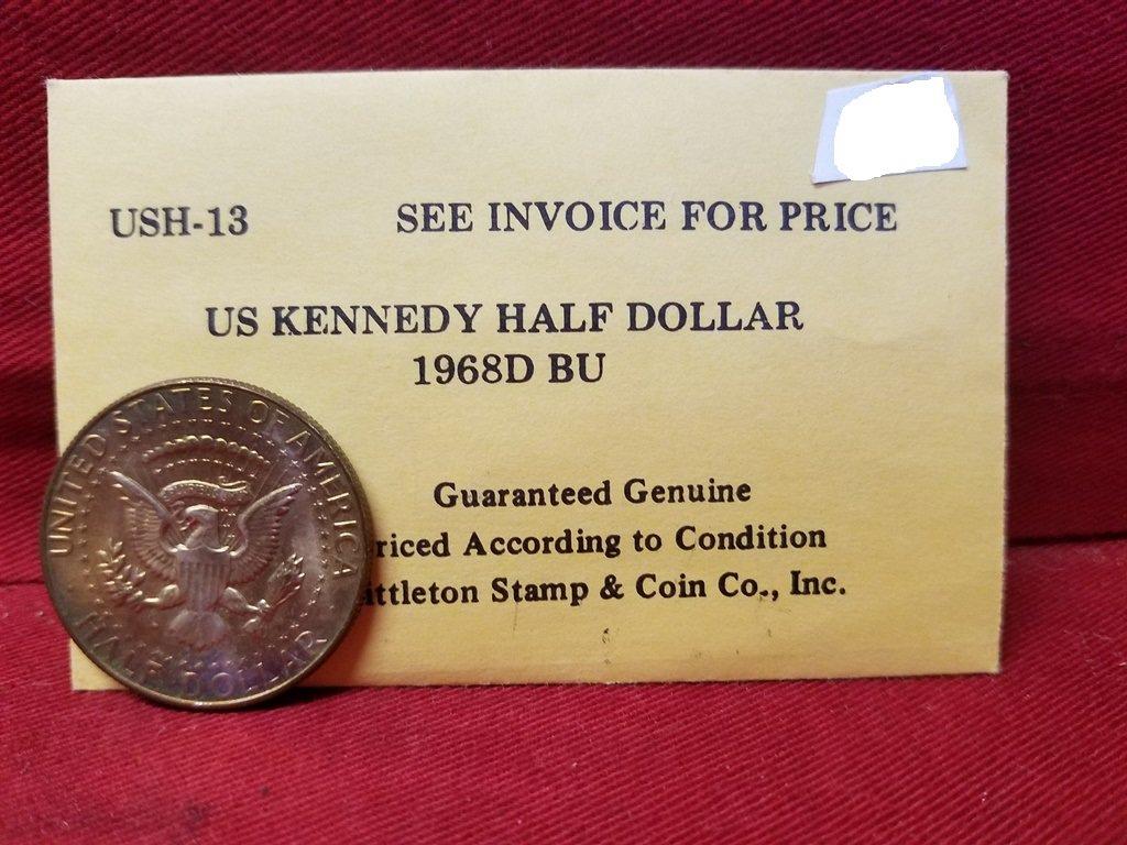 1968D U.S. Kennedy Half Dollar Proof Coin