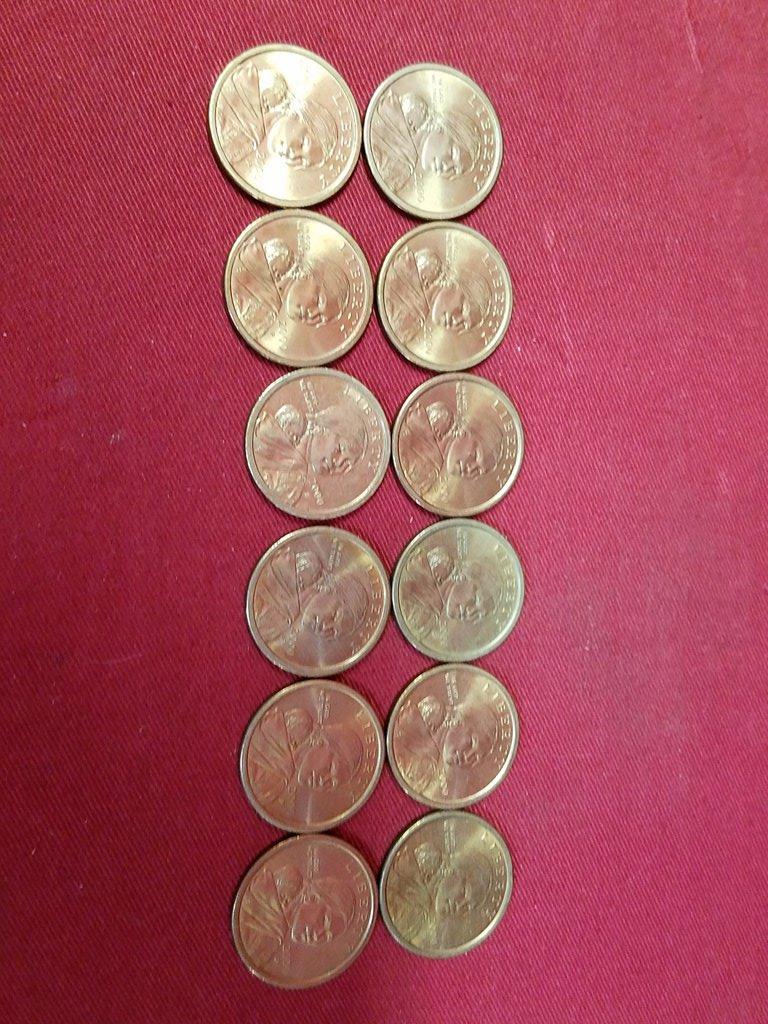 (12) 2000-P Sacagawea Golden Dollar Coin