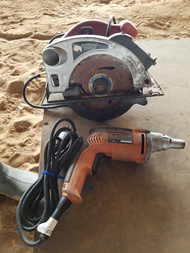 7¼" Buffalo Circular Saw & Ridgid Power Drill