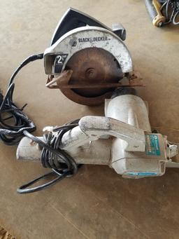 7¼" B&D Circular Saw & Rockwell Portable Planer