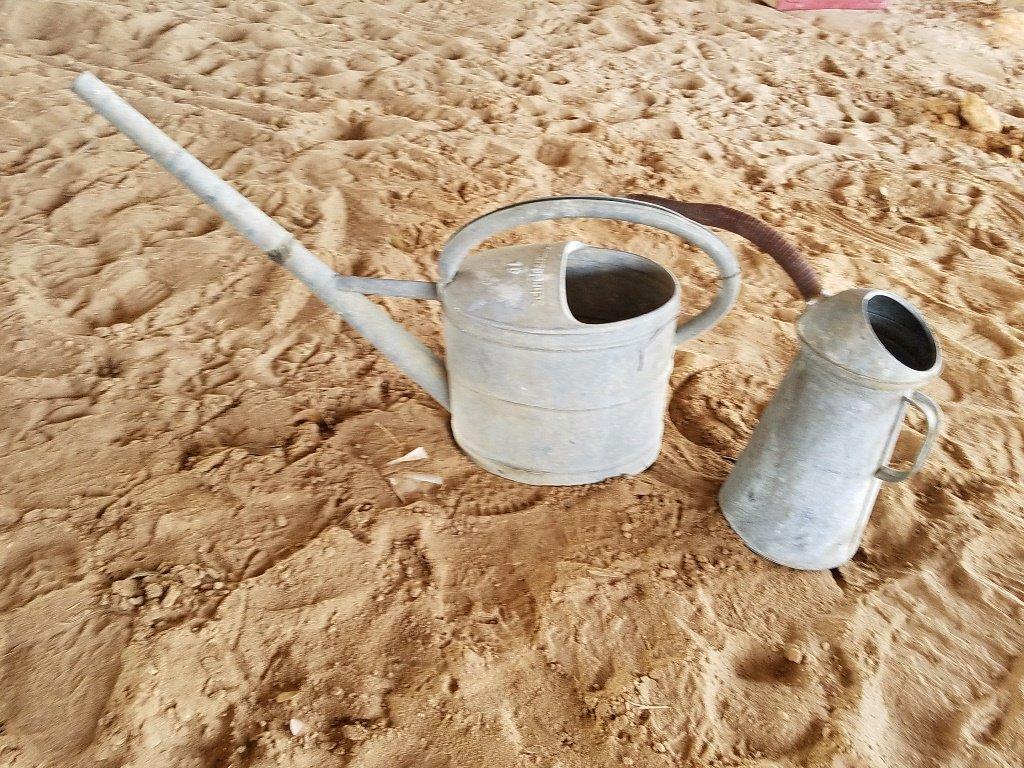 (2) Aluminum Watering Cans