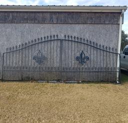 16' Metal Enrty Gate W/ Post, Powder Coated*NEW*