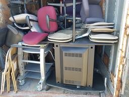 Assorted Office Chairs, Wooden Hutches, Wooden