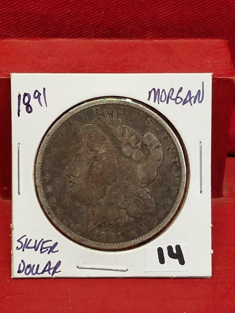 1891 Morgan Silver Dollar