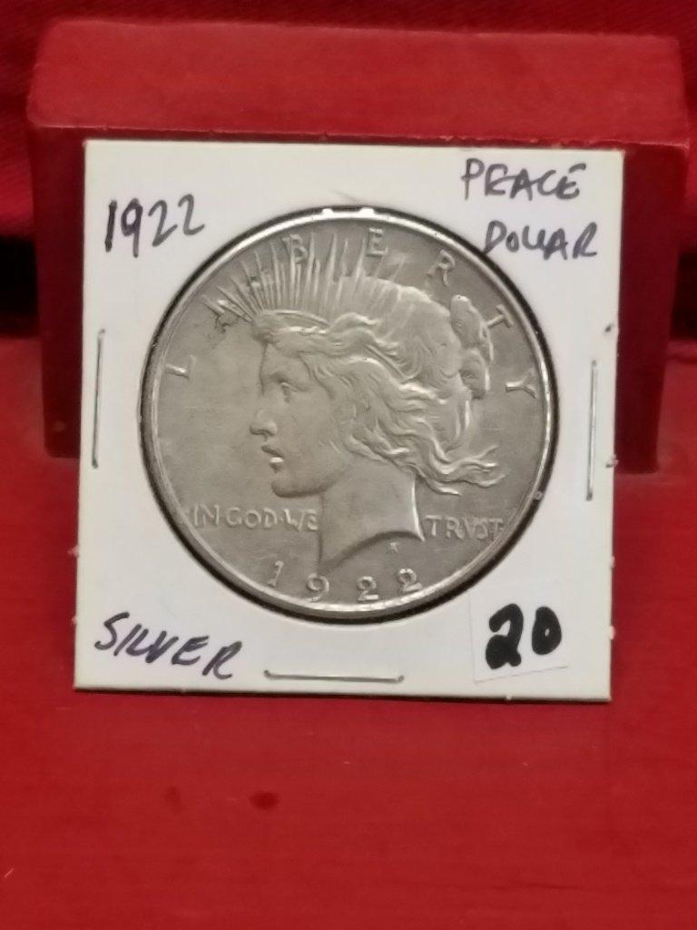 1922 Silver Peace Dollar