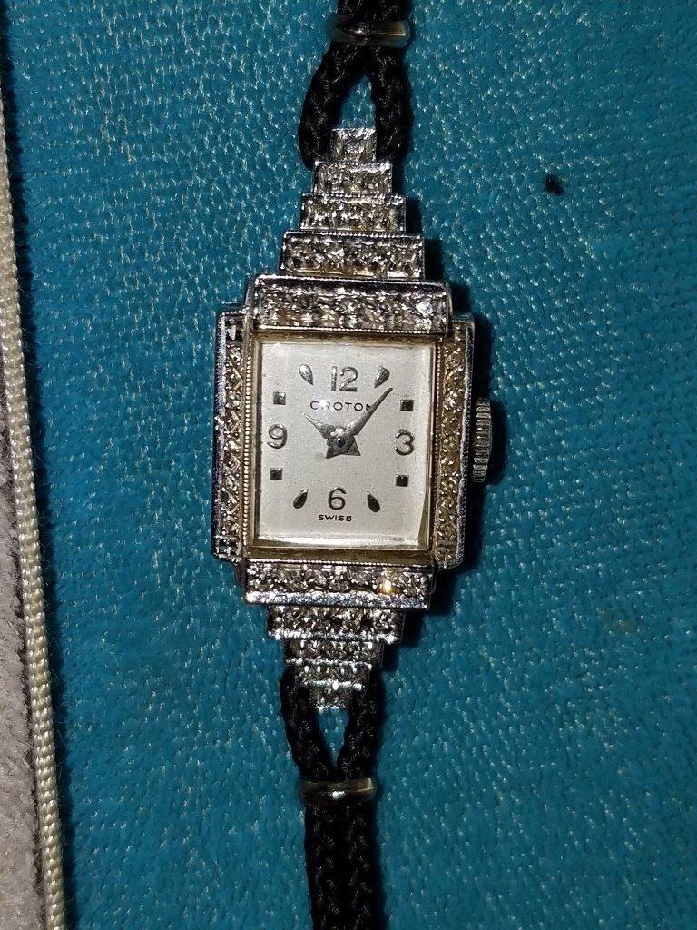 Ladies Croton Diamond Watch **WORKS**