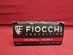 (50) Fiocchi 455 Webley-455 MK II Cartridges