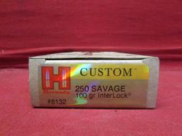 (20) Hornady 250 Savage Cartridges